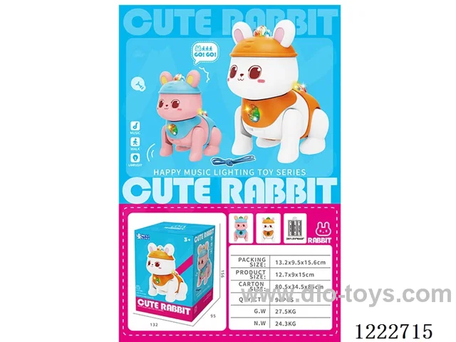 B/O rabbit W L/M 2 colors mixed