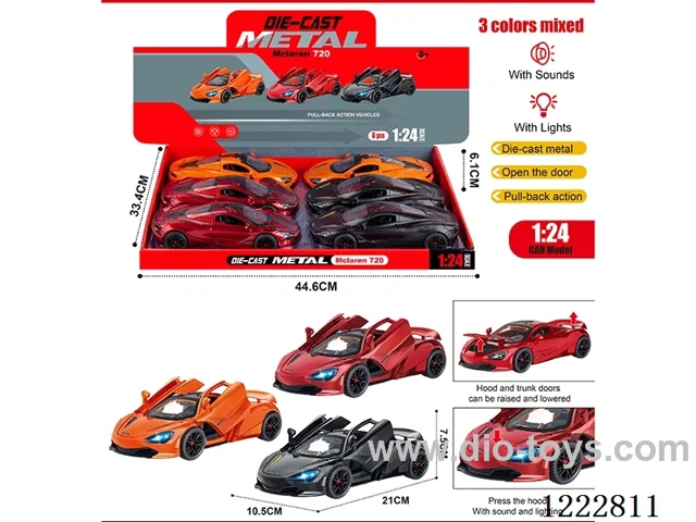 1:24 pull back alloy car W L/M