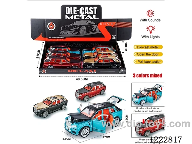 1:24 pull back alloy car W L/M