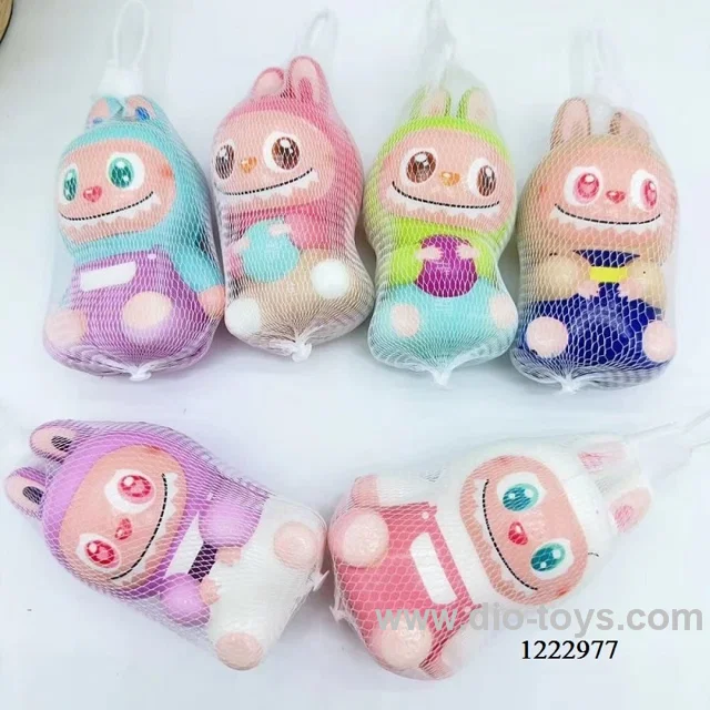 DHF Wholesale Kawaii Anime Labubu Mini Squishy Toys  in net bag