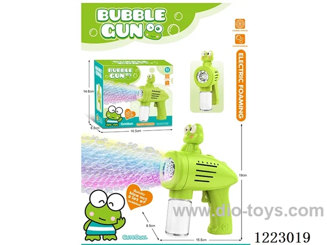 8-hole big-eyed frogs auto-bubble machine with light