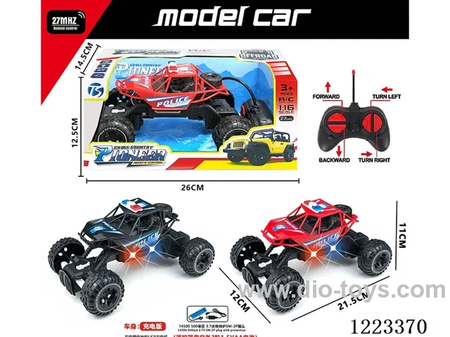 4ch rc police car with light included battery