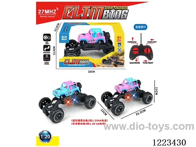 4ch Wrangler rc car with light not included battery