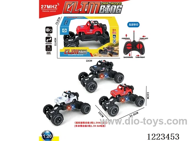 4ch Wrangler rc police car with light not included battery