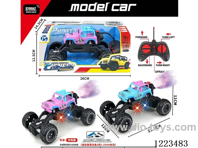 5ch wrangler rc car W L/spray included battery