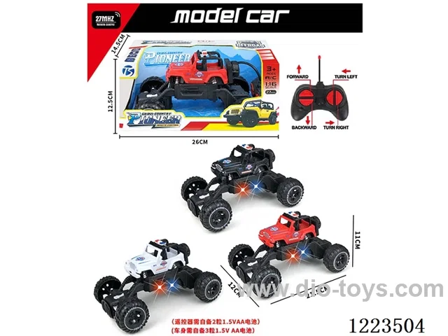 4ch Wrangler rc police car with light not included battery