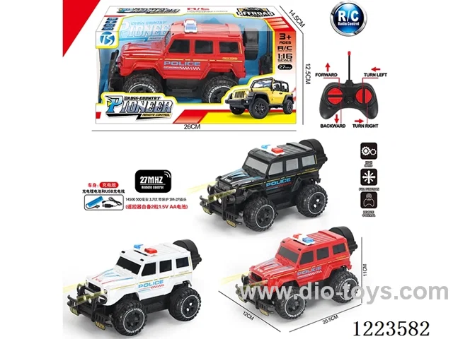 4ch big G rc police car with light included battery