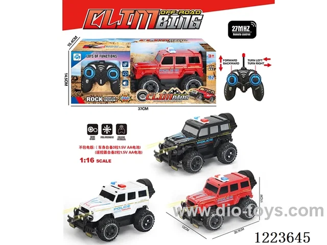 4ch big G rc police car with light not included battery