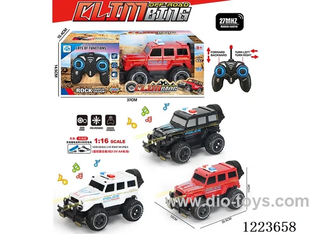 4ch big G rc police car with light included battery