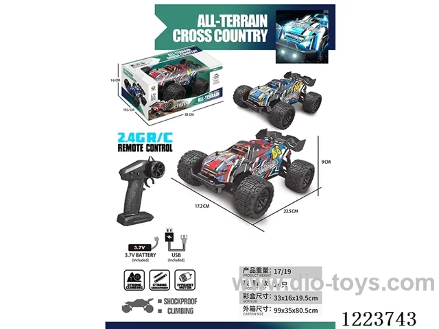 2.4G rc car with light included battery