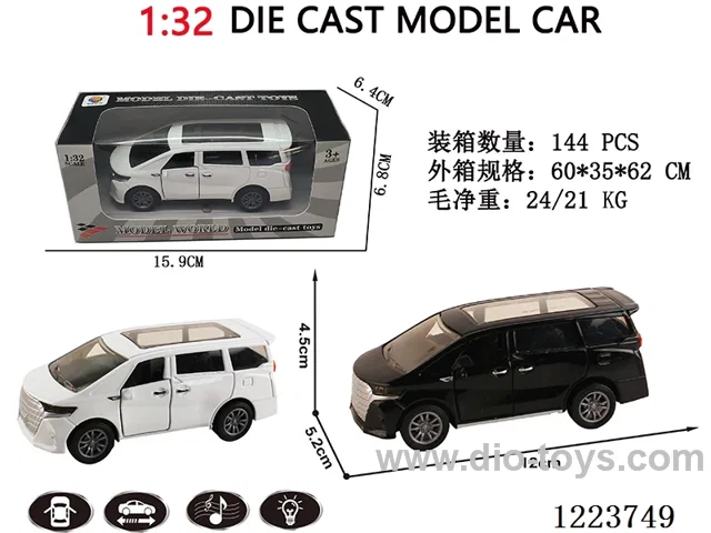 1:32 pull back alloy car W L/M
