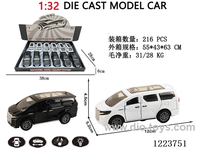 1:32 pull back alloy car W L/M 12PCS