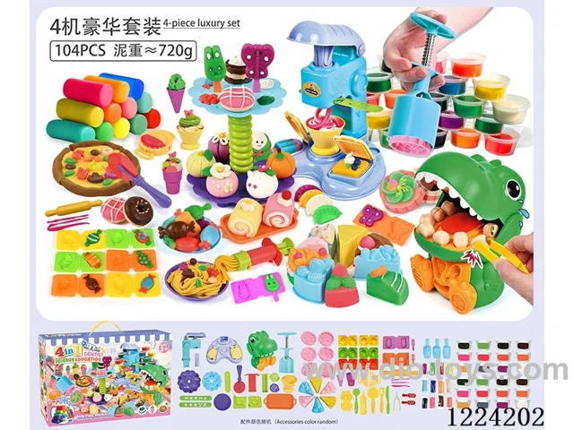 4-in-1 set/mooncake maker+ice cream maker+dessert table+dinosaur dentist