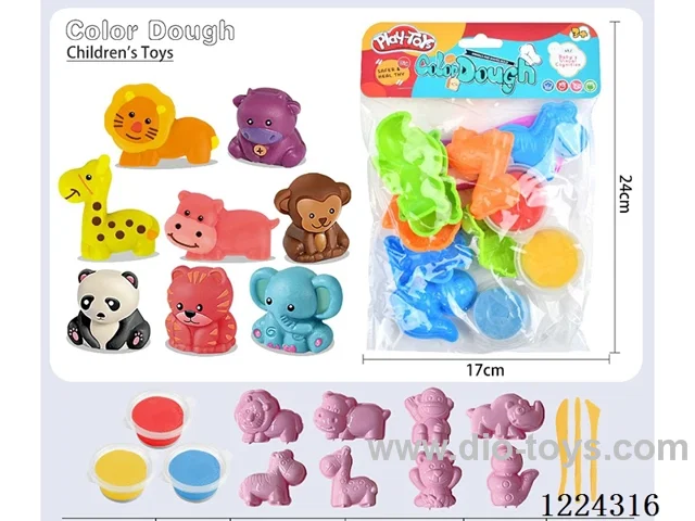 Animal theme colorful clay