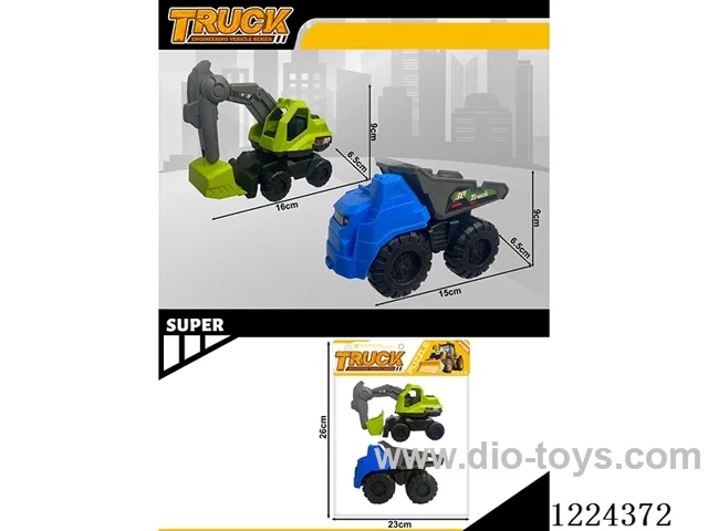 free wheel engineering vehicles 2PCS