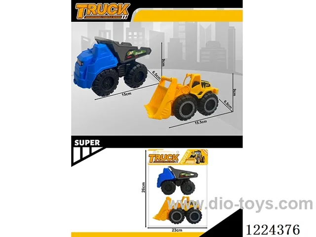 free wheel engineering vehicles 2PCS