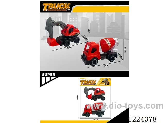free wheel engineering vehicles 2PCS