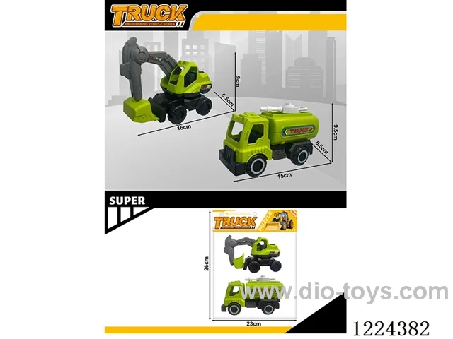 free wheel engineering vehicles 2PCS