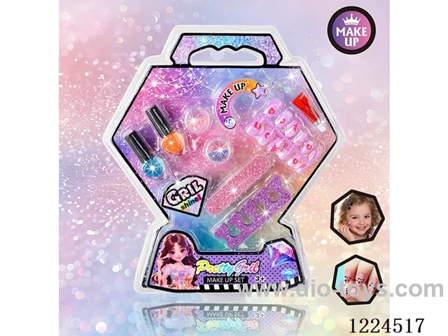 DIY Nail Polish Set + Nail Art Pads Rubbing Strip Separator Glitter