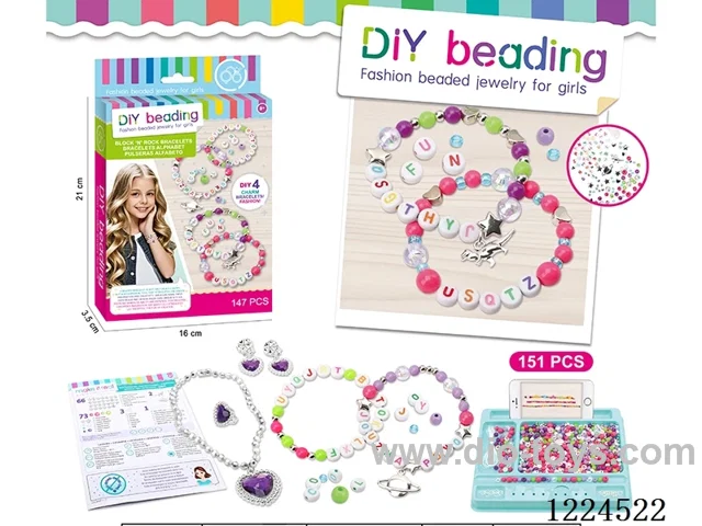 DIY Beads / Alphabet Bracelet / Crystal Necklace