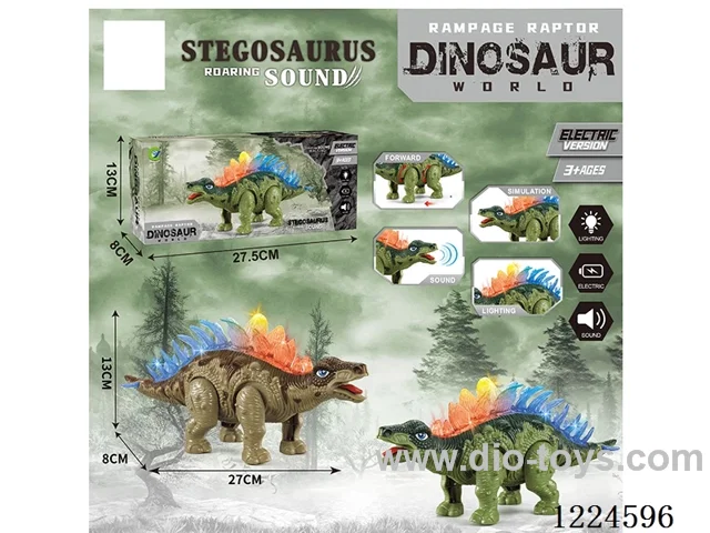 B/O Stegosaurus W L/M Included battery
