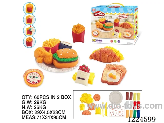 Colorful clay toys