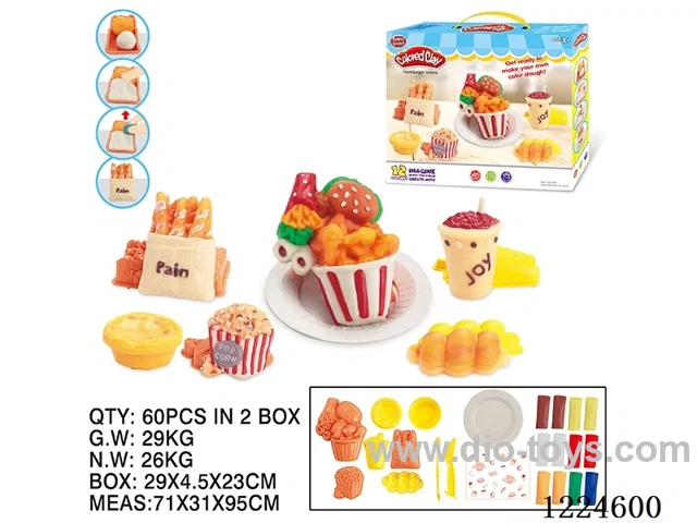Colorful clay toys