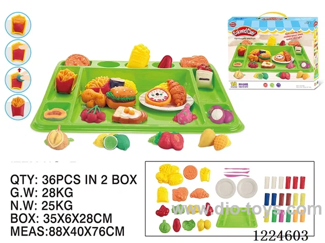 Colorful clay toys