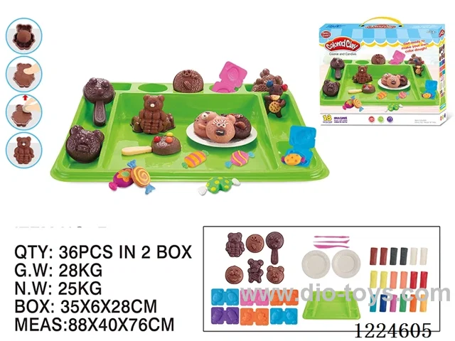 Colorful clay toys