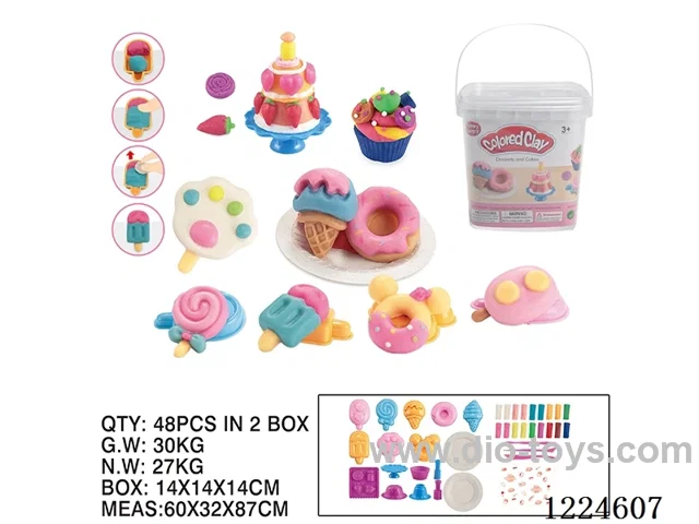 Colorful clay toys