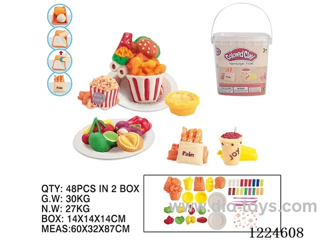 Colorful clay toys
