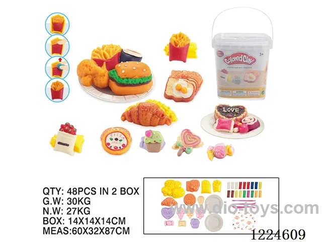 Colorful clay toys