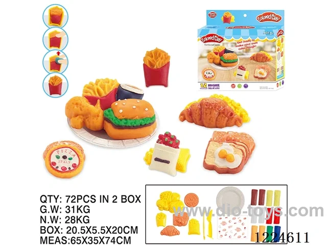 Colorful clay toys