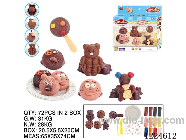 Colorful clay toys