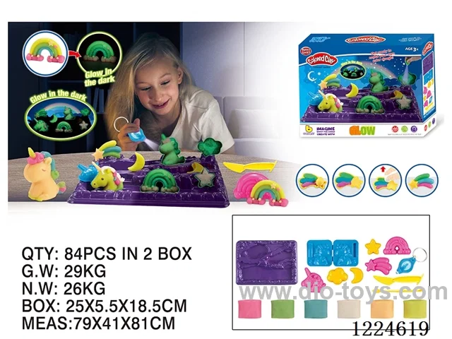 Colorful clay toys