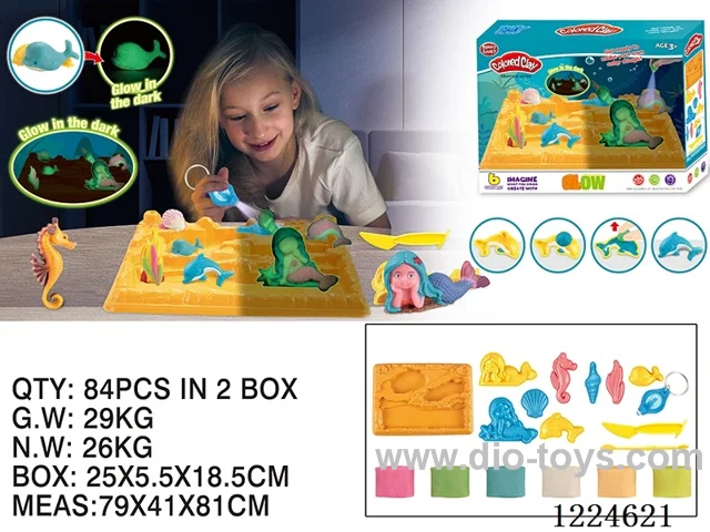 Colorful clay toys
