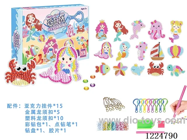 Acrylic - Mermaid Diamond Sticker Pendant(15 models)