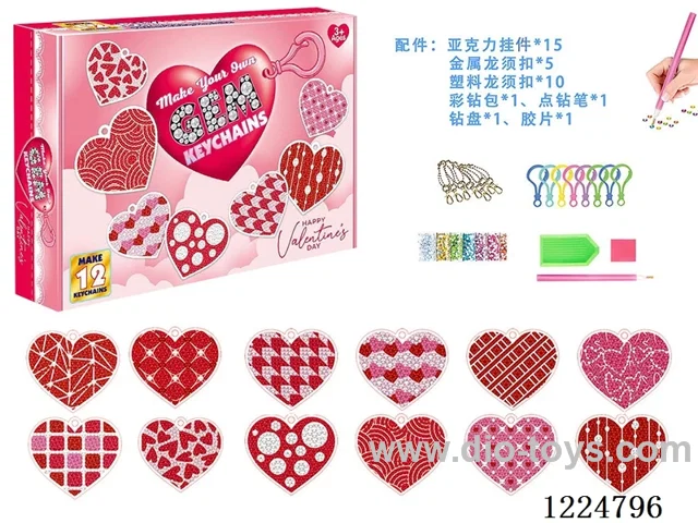 Acrylic--Love Diamond Sticker Pendant(12 models)