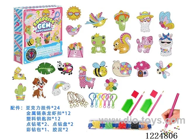 Acrylic Blind Box - Forest Animals Diamond Sticker Pendant(24 models)