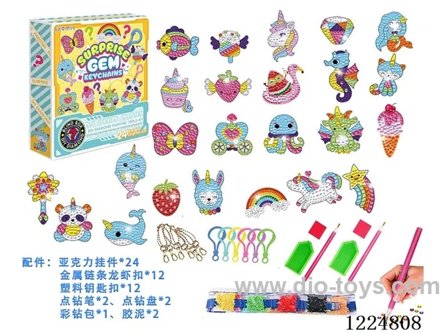Acrylic Blind Box - Sea Creature Diamond Sticker Pendant(24 models)