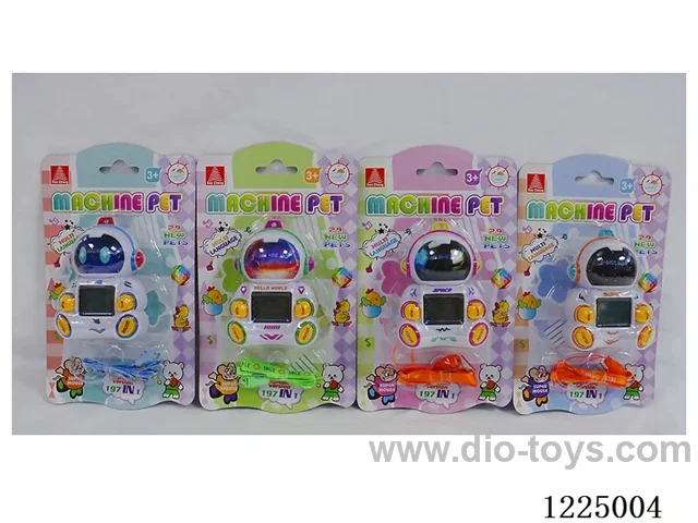 Upgraded 197-in-1 Multi-language Electronic Pet Machine with Colorful Backgrounds + rope (not included 2*AAA)