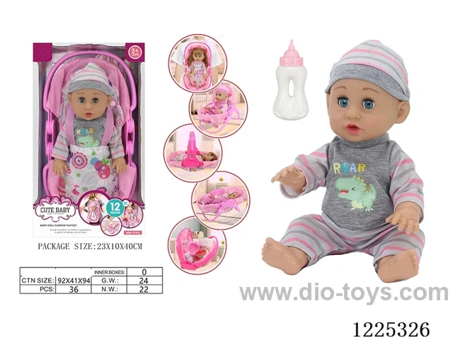 14 inch hollow doll with 5 in 1 cradle (12 voices IC)