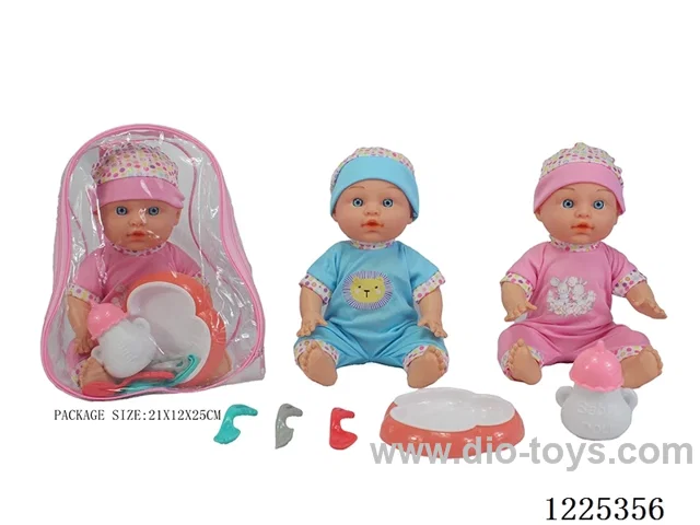 13 inch doll (2 mixes) with 4 voices IC + drinking and peeing + storage bag + cutlery bottle