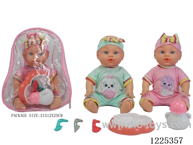13 inch doll (2 mixes) with 4 voices IC + drinking and peeing + storage bag + cutlery bottle