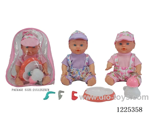 13 inch doll (2 mixes) with 4 voices IC + drinking and peeing + storage bag + cutlery bottle