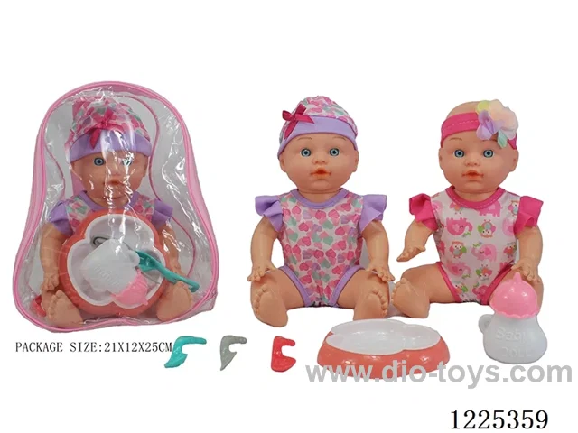 13 inch doll (2 mixes) with 4 voices IC + drinking and peeing + storage bag + cutlery bottle