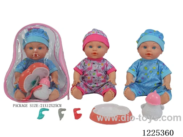 13 inch doll (2 mixes) with 4 voices IC + drinking and peeing + storage bag + cutlery bottle