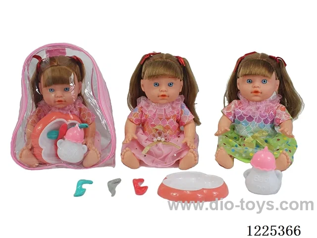 13 inch doll (2 mixes) with 4 voices IC + drinking and peeing + storage bag + cutlery bottle