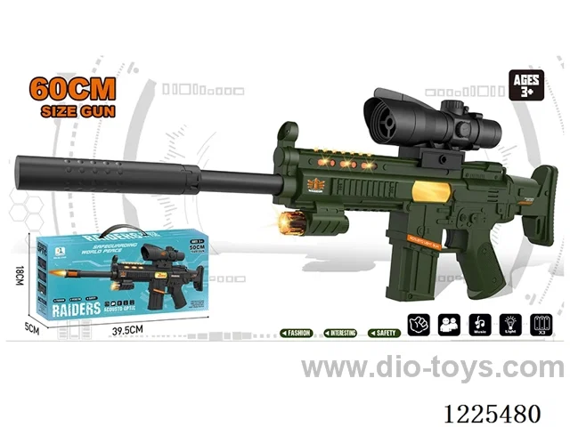 B/O Gun W L/M + Conch 8 times mirror+ Upgrade w/ Silencer 60CM