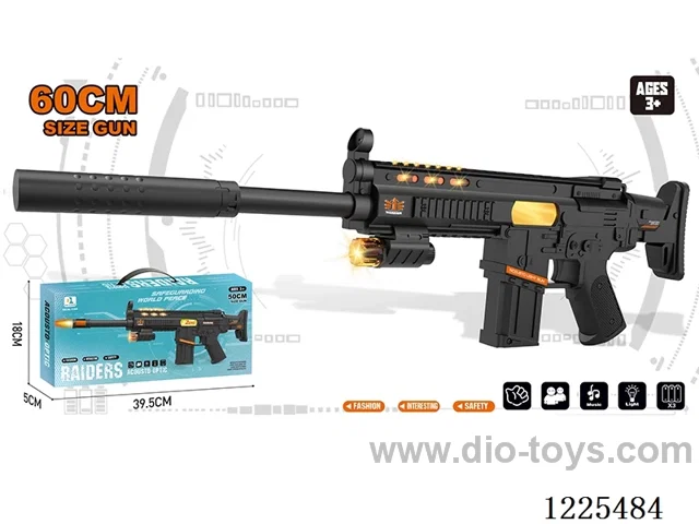 B/O Gun W L/M + Upgrade w/ Silencer 60CM